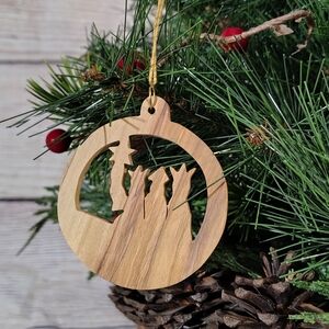 Olive Wood Ornament, Epiphany